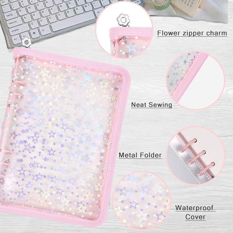 MUDOR 4 in 1 Sticker Storage Organizer, Binder with Storage Sleeves and Release Paper, Reusable Collecting Book Album Holder, A5 Blank Sticker Container Organizer - Image 3